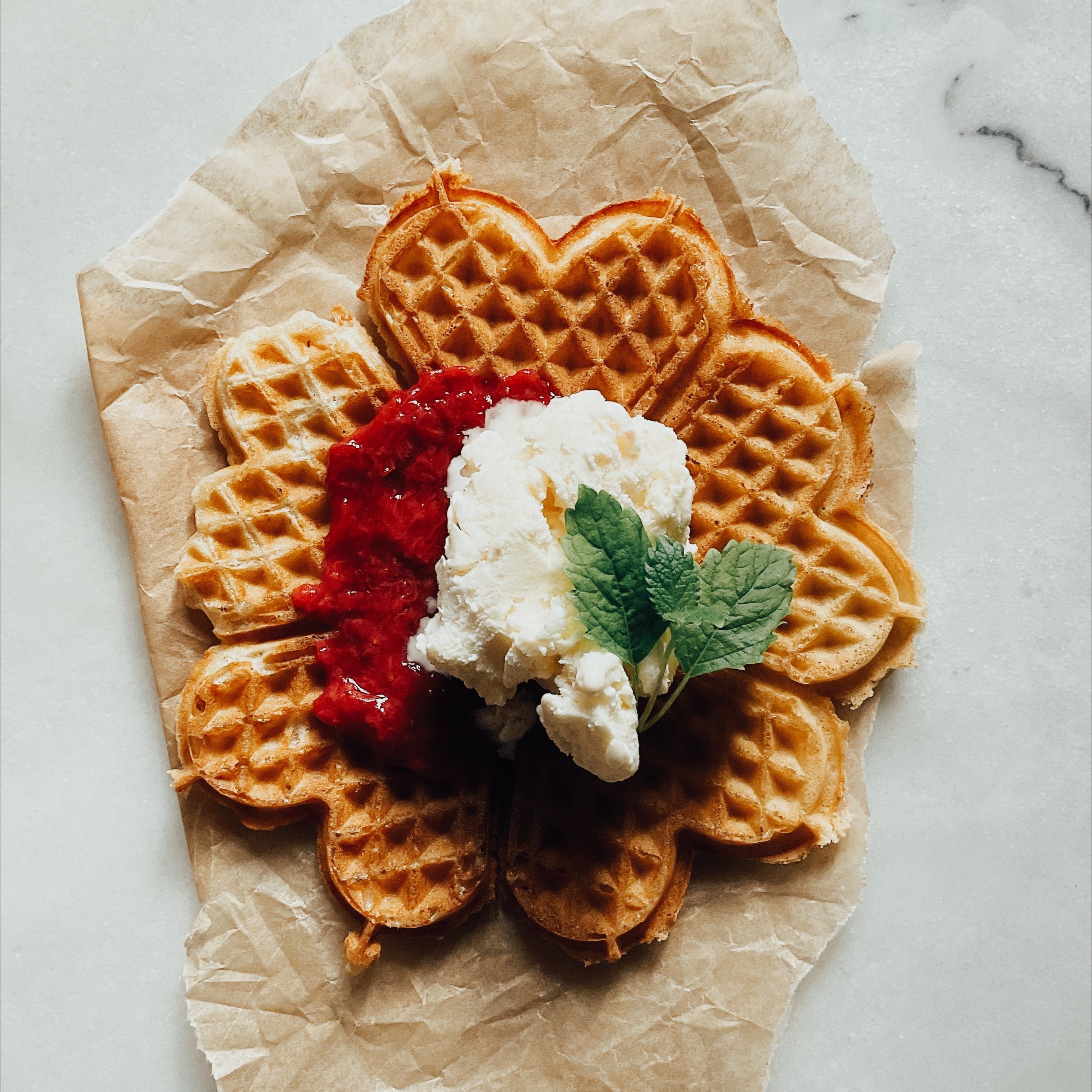 Vafler med surdeig - Skillebekk surdeig