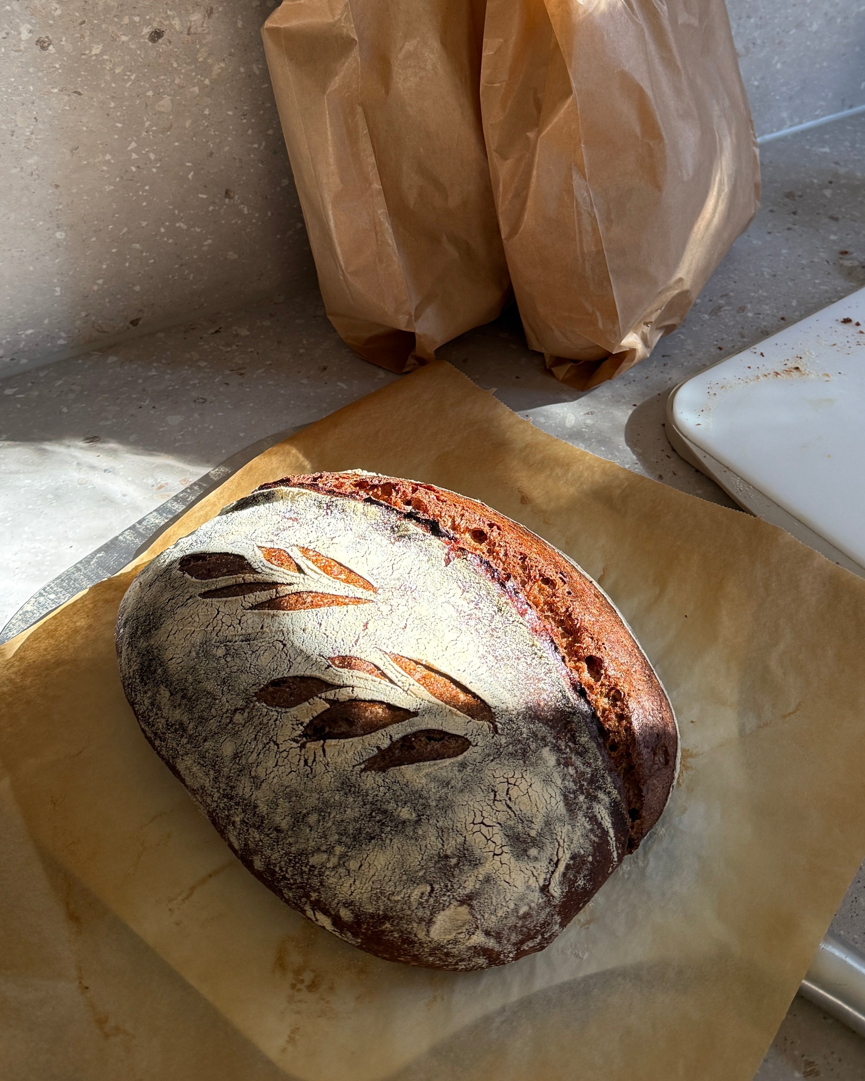 Surdeigbrød med klemt hvete