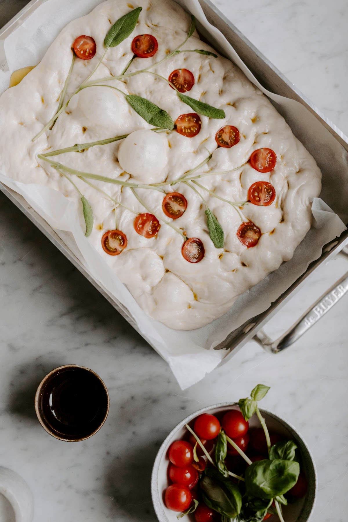 Focaccia med surdeig - Skillebekk surdeig