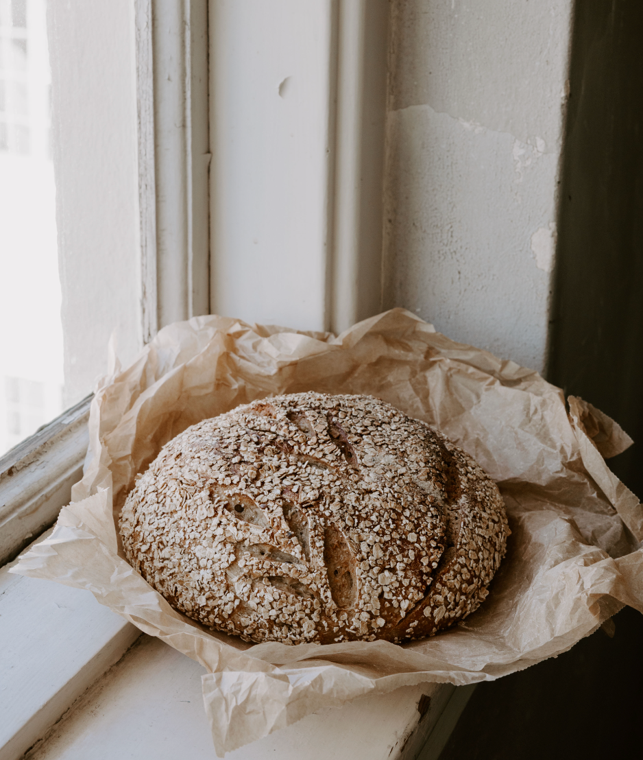 Speltbrød med speltflak