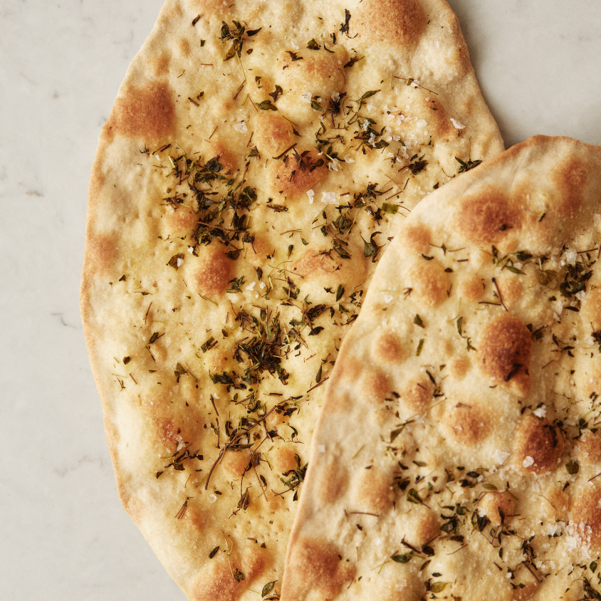 Flatbrød med timian og havsalt