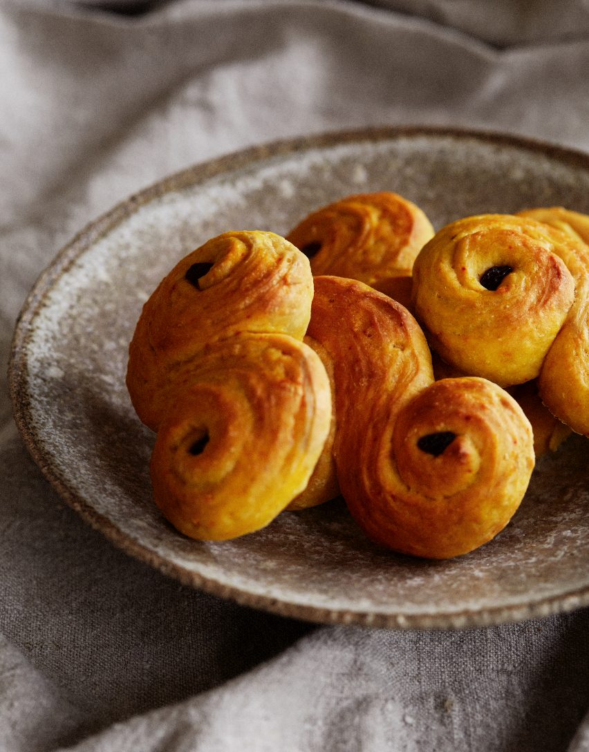 Lussekatter med surdeig