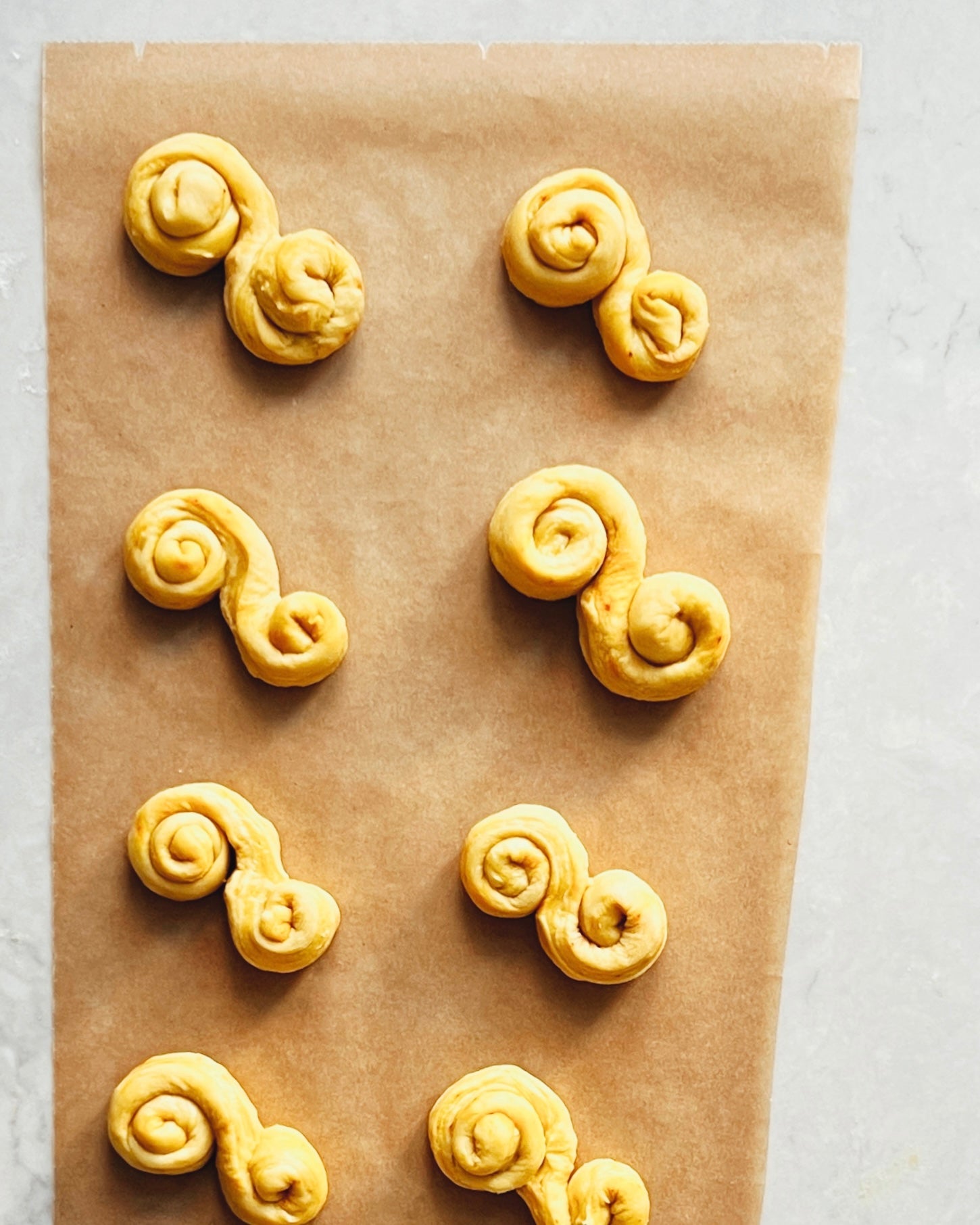 Lussekatter med surdeig