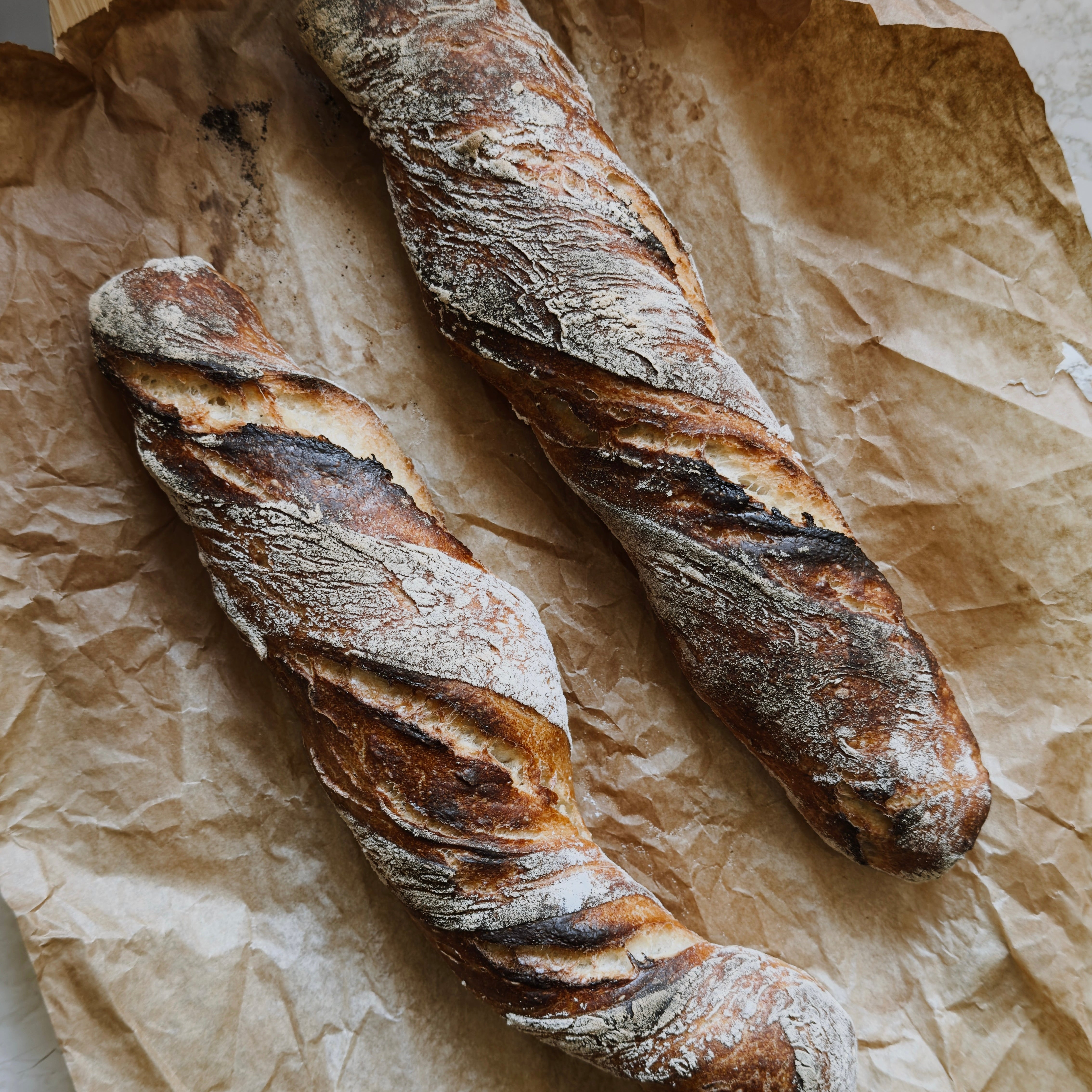 Enkle over-natten Baguetter