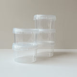 Plastbokser til pizzadeig - 5stk